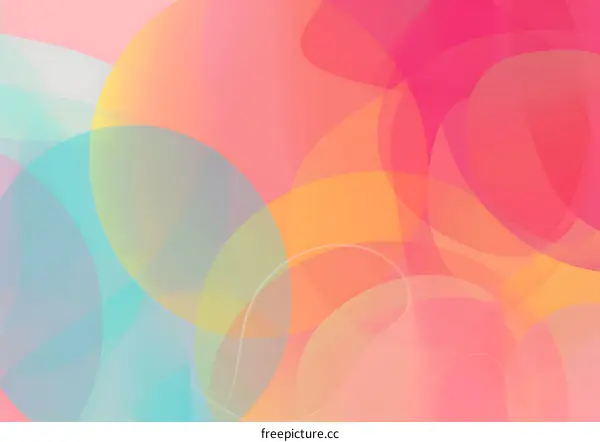 Abstract Background with Colorful Overlapping Circles