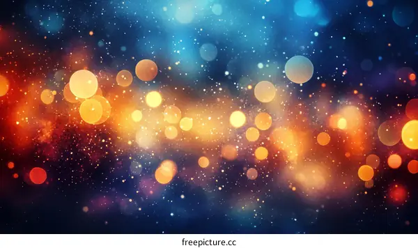 Abstract Bokeh Background with Colorful Light Effects