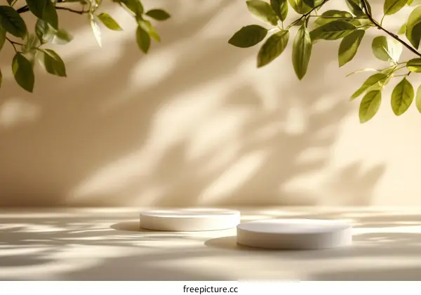Elegant Minimalist Product Display with Natural Light
