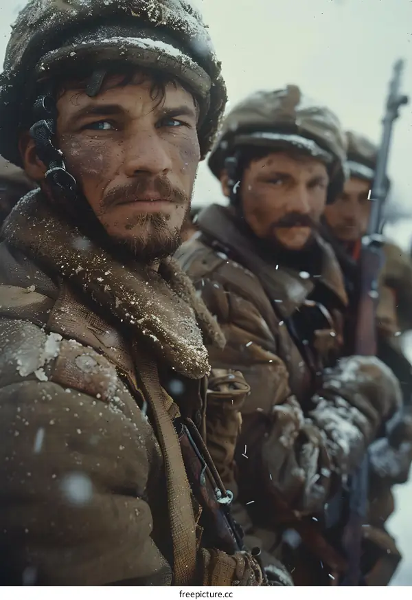 soviet soldiers in winter gear