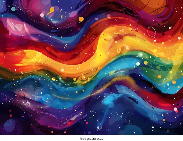 Colorful Rainbow Nebula