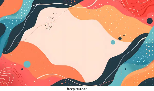 Abstract Colorful Wavy Background Design