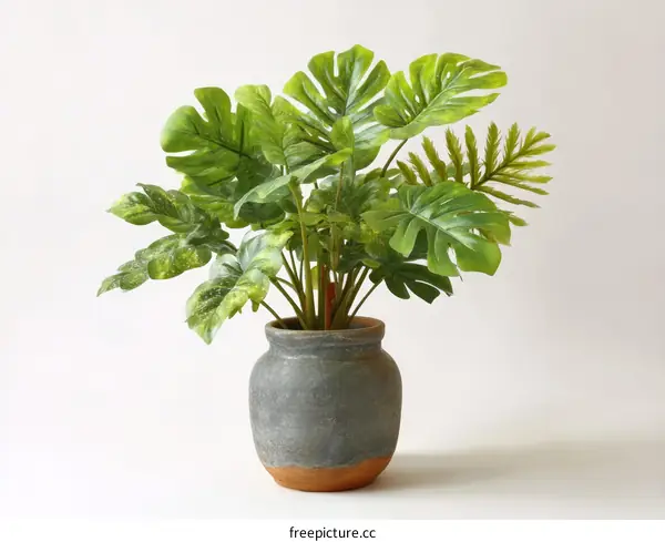 Potted Monstera Plant Decor