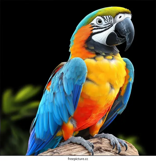 Colorful Macaw Parrot Close-up