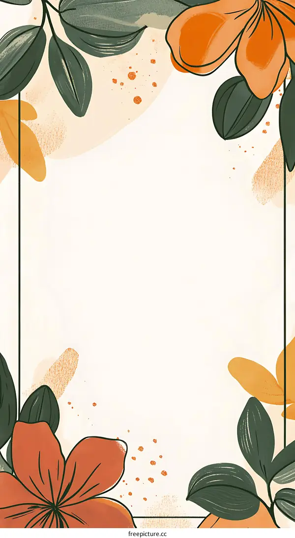 Floral Border Illustration for Social Media