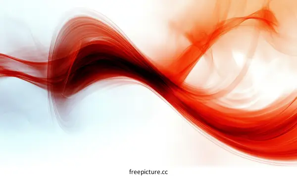 Abstract Red and White Flowing Design