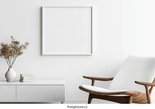 Modern Minimalist Living Room Mockup