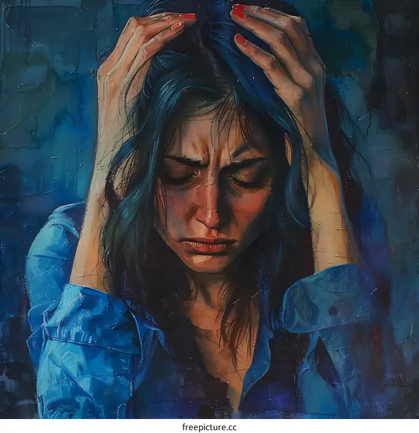 Portrait of a crying woman