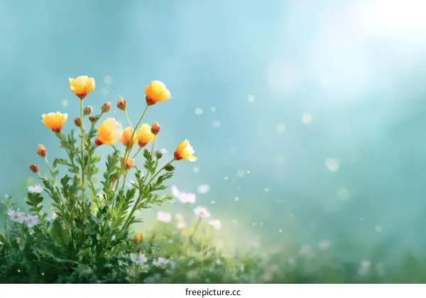 Beautiful Spring Flowers in Soft Focus