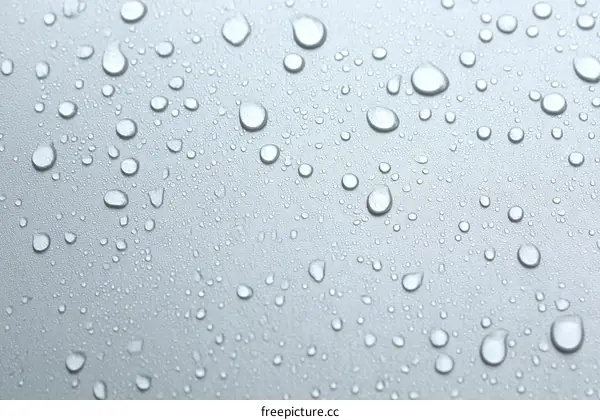 Water Droplets on a Grey Surface