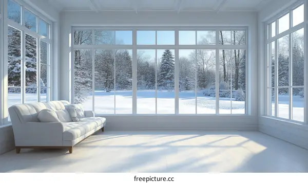 Winter Wonderland Living Room Illustration