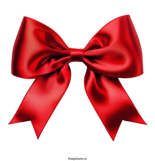 [Transparent Background PNG]Beautiful Red Satin Ribbon Bow