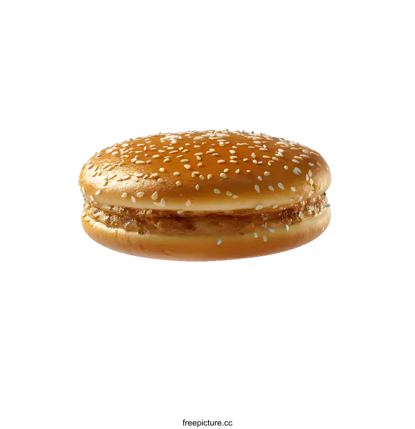 [Transparent Background PNG]A sesame seed hamburger on a white background