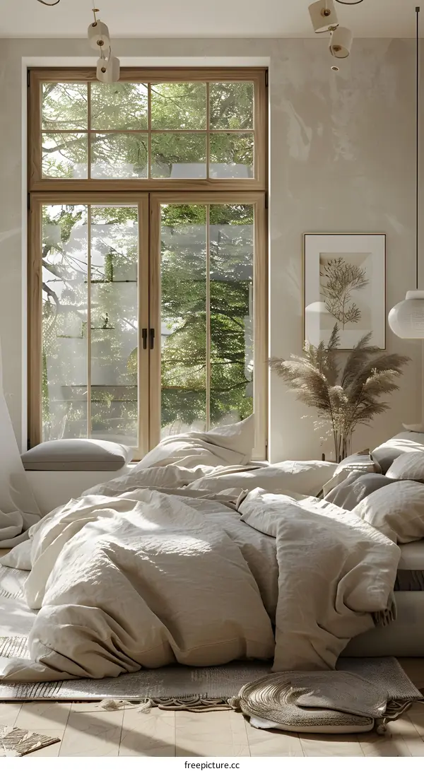 Cozy Bedroom Interior with Scandinavian Simplicity