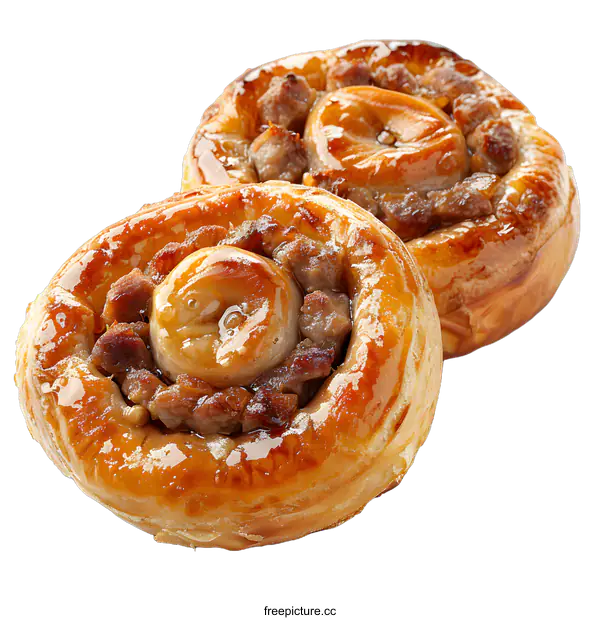 [Transparent Background PNG]Two Meat Pastries