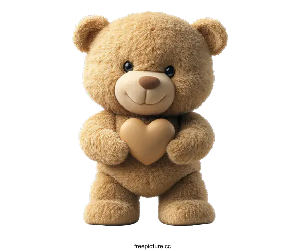 [Transparent Background PNG]Adorable Teddy Bear with a Heart