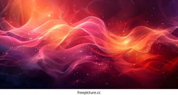 Wavy Orange and Purple Abstract Background