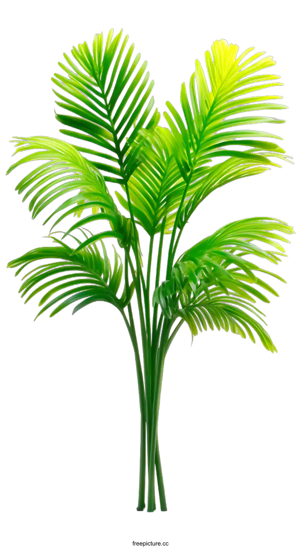 [Transparent Background PNG]Green Palm Tree Isolated On White Background