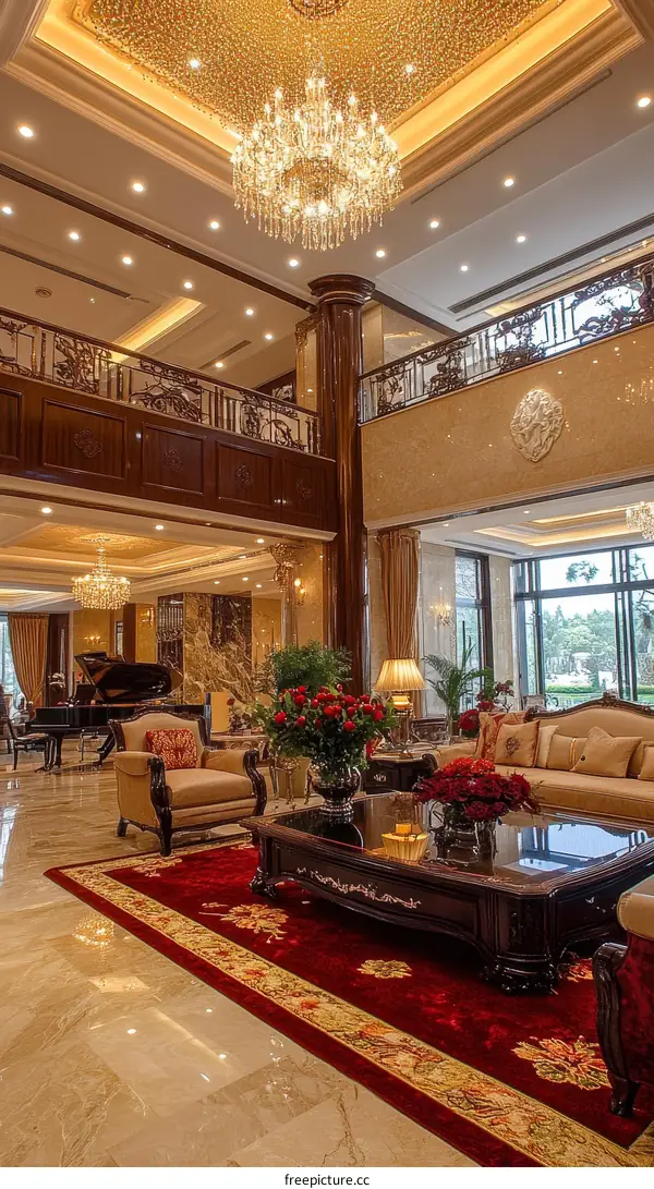 Luxury Mansion Interior Living Room Design