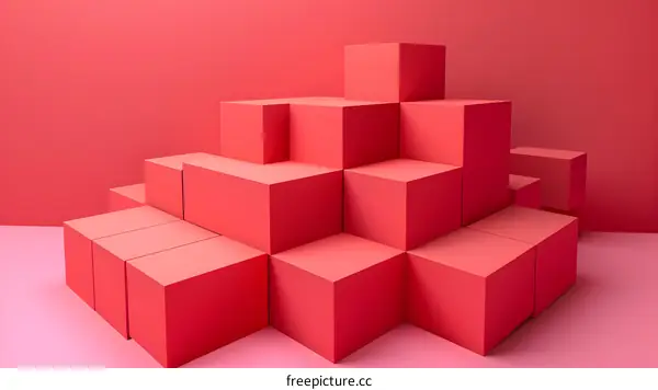 Pink geometric shapes