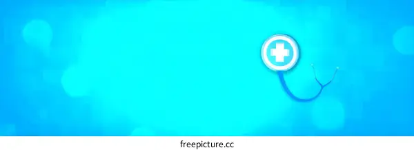 Medical Stethoscope Icon on Light Blue Background