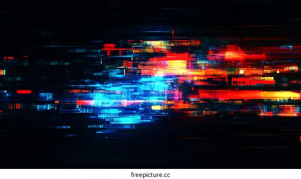 Abstract Digital Glitch Art Background
