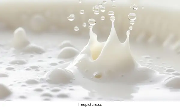 Milk Splash Close-up Photography