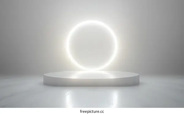 Modern Minimalist White Product Display