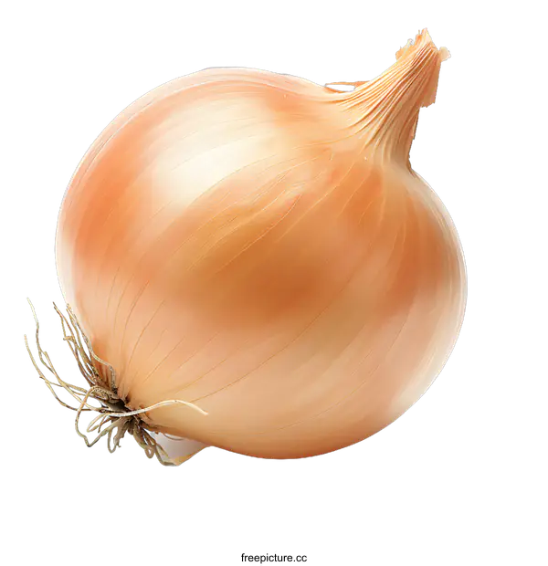 [Transparent Background PNG]Single Yellow Onion on White Background