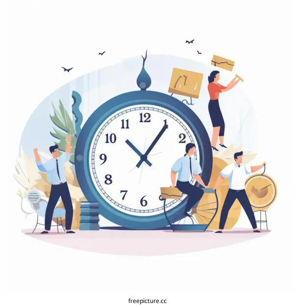 People working together to manage time