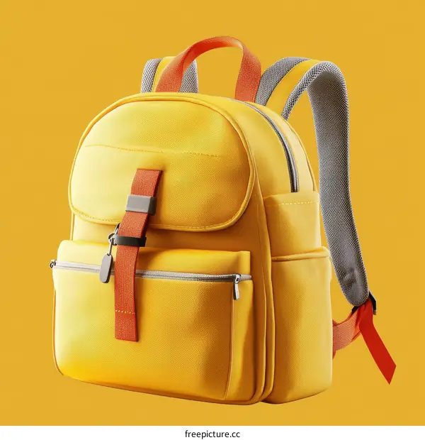 Modern Yellow Backpack Design