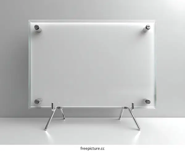 Modern Empty Glass Display Plaque