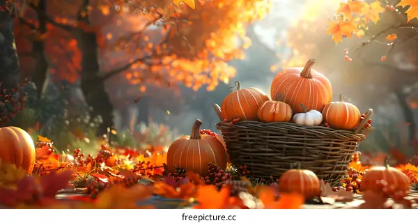 Pumpkins in the fall