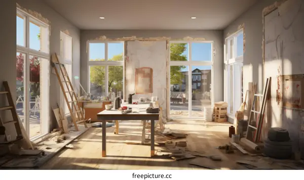 Home renovation, house under construction, home improvement