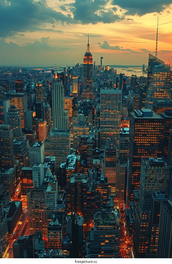 New York City Skyline at Dusk
