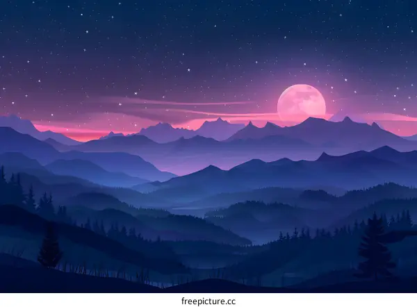 Mountains at Night