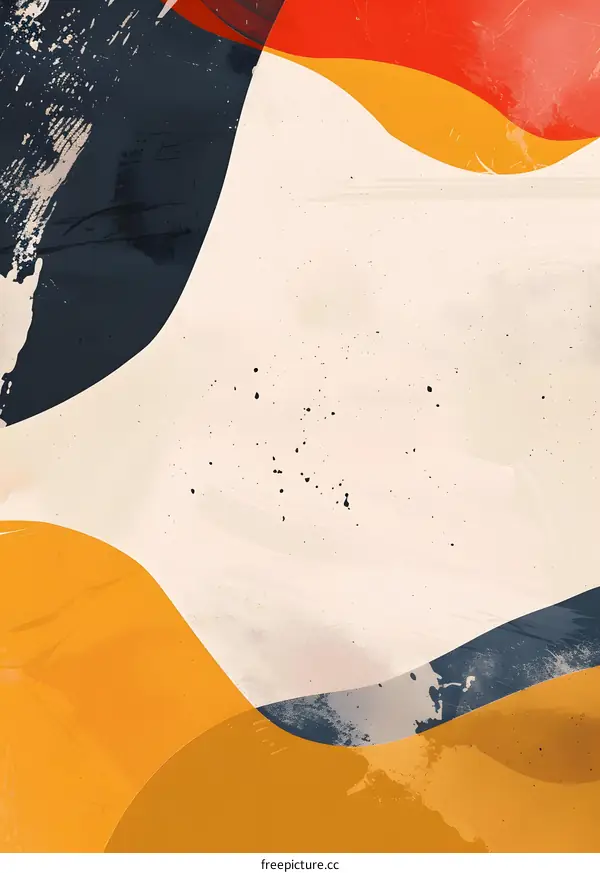 Abstract Minimalist Background With  Wavy Lines and  Beige Texture