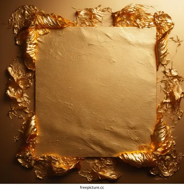 Golden frame with a shiny gold border