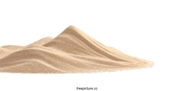 [Transparent Background PNG]Pile of Sand on White Background