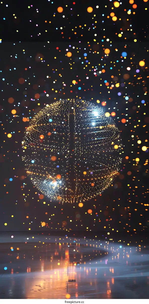 Abstract Light Sphere With Bokeh