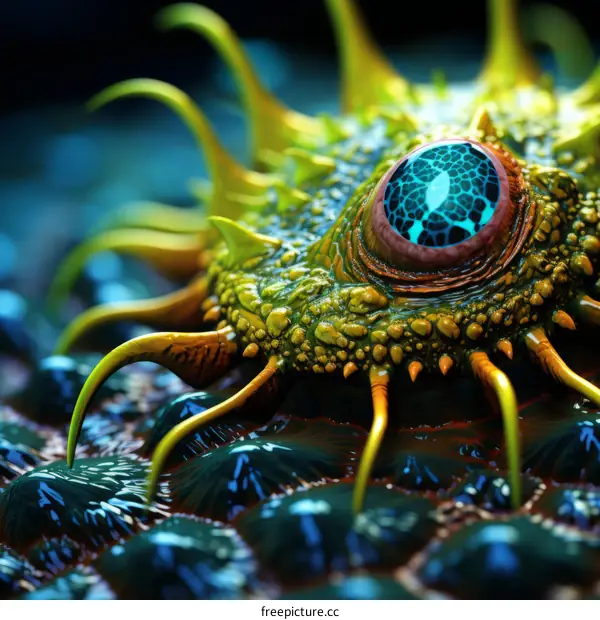 Glowing Eye Creature Close-Up