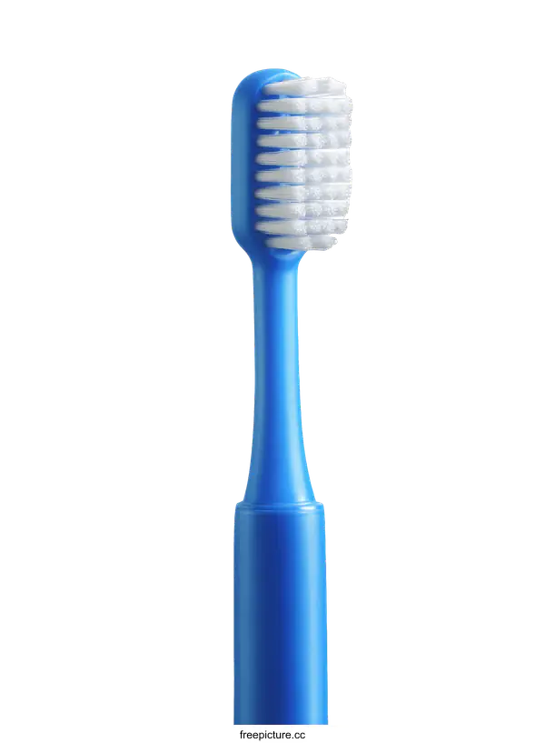 [Transparent Background PNG]Closeup of a Blue Toothbrush