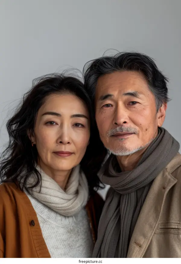 Portrait of an Asian couple