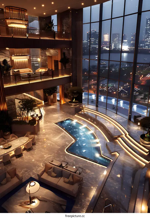 The Effect Picture of the Saigon Center of Phu My Hung in Ho Chi Minh City, Vietnam