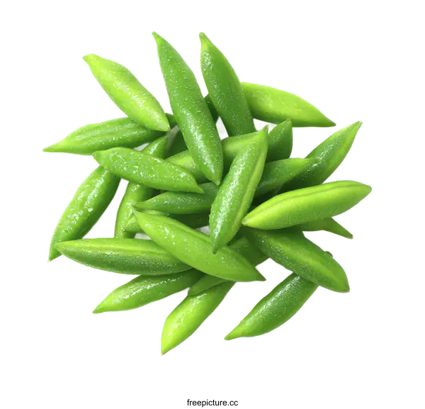 [Transparent Background PNG]Fresh Green Beans Close-up