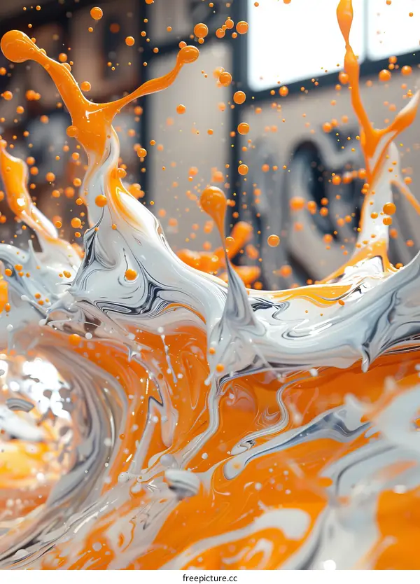 Dynamic Paint Splash Abstract Art