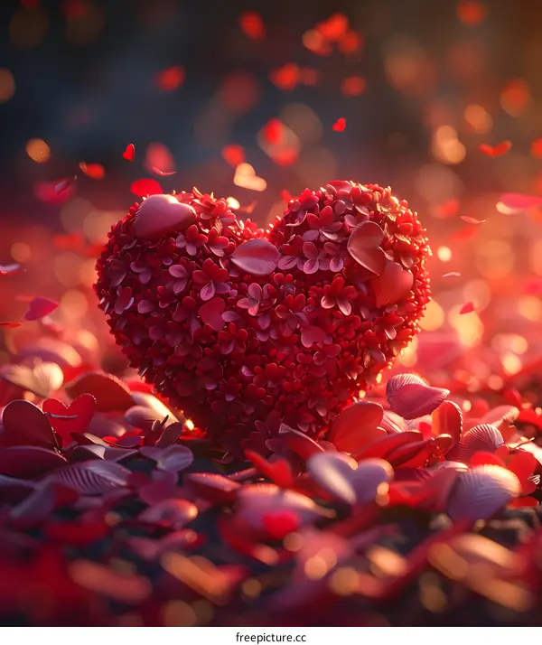 Love Blossoms in a Heart of Flowers