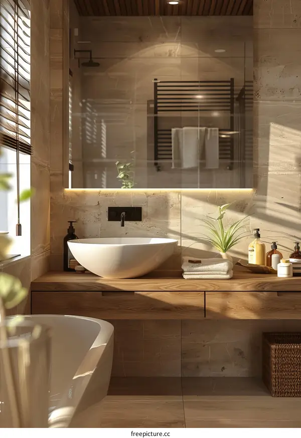 Modern Natural Bathroom Interior Design