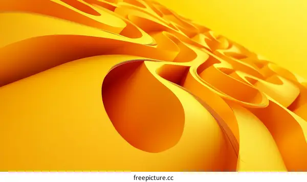 Abstract Geometric Design in Vibrant Yellow