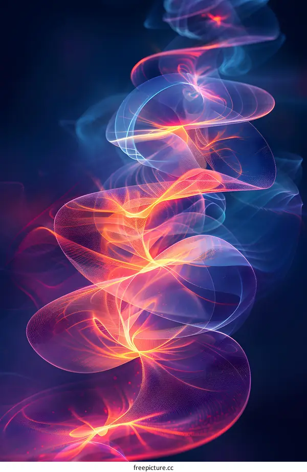 Abstract Colorful Wavy Lines Background